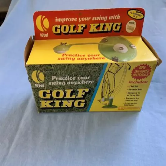 K-TEL "GOLF KING", 1975, GOLF SWING TRAINING AID, IN ORIGINAL BOX