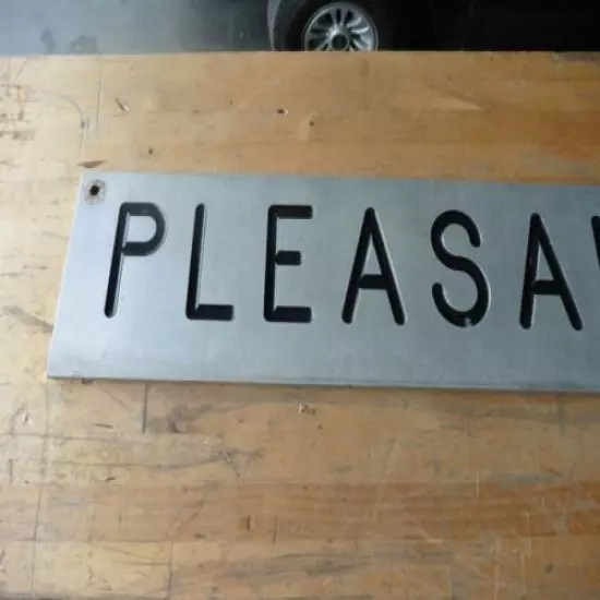 vtg Sign" Pleasant Ridge Associates "Stainless hunting fish game Club NY 