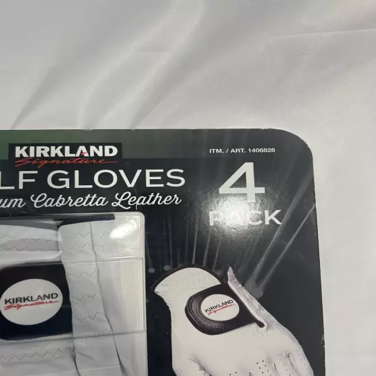 Kirkland Signature Golf Gloves Premium Cabretta Leather, Extra-Large Open Box