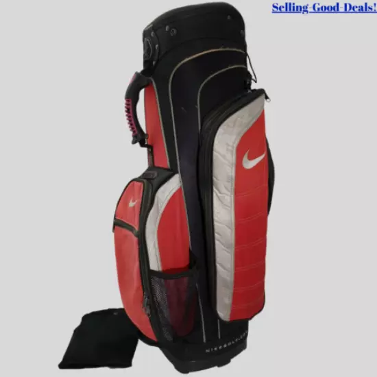 NIKE GOLF Lightweight Bag 14-Way Single Carry Strap Red Silver Black 