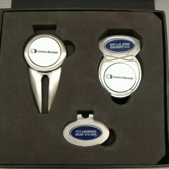 2007 US OPEN Oakmont Golf Divot Tool 3pc. Set Collectable 