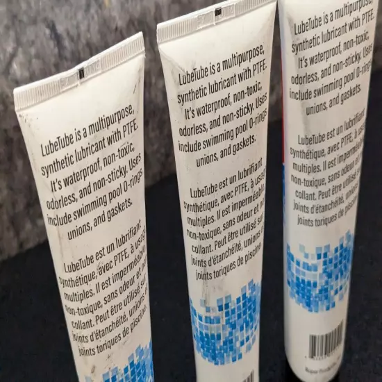 5 New Lube Tube 4 oz. Teflon Lubricant Pool Spa Filter Rubber O-Ring Gasket Lube