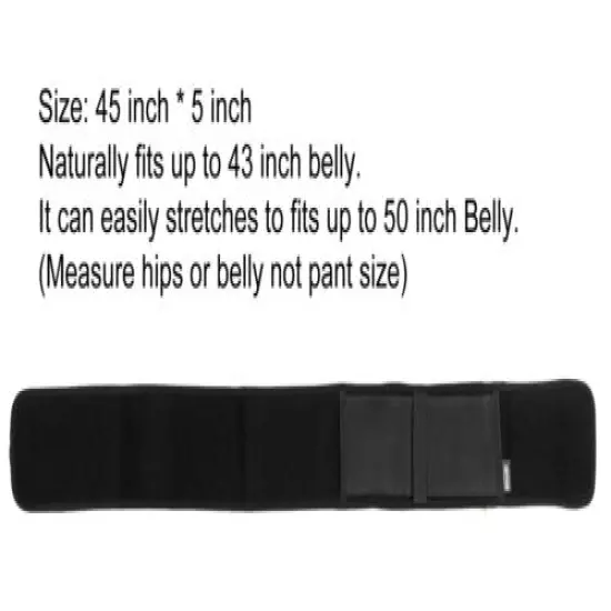 Up To 50" Waist Concealed Carry Neoprene Belly Band Holster with Magazine Pouch