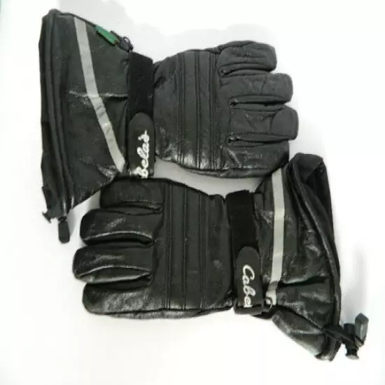 Cabela's Gore-Tex MotorSports Black Leather Gloves Size L