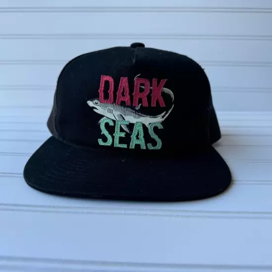 Dark Seas Division Black Shark Trucker Hat Snap Back OneSize