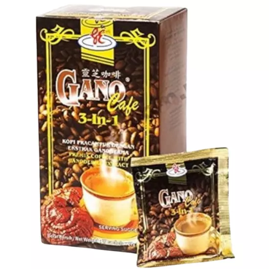 10 X Gano Excel Cafe 3-in-1 Coffee Ganoderma Lucidum Reishi Halal (20 Sachets)