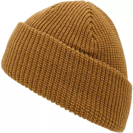 Warm Winter Knit Cuff Beanie Cap Fisherman Watch Cap Daily Ski Hat Skully