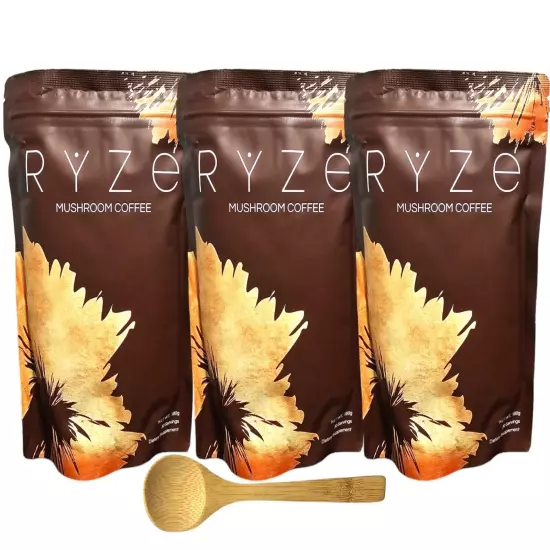 NEW 2024 RYZE Mushroom Coffee Organic Coffee 30 Servings With FREE Spoon