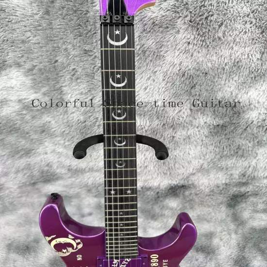 ST Purple Ouija Custom Solid Body Electric Guitar Basswood Body Black Part