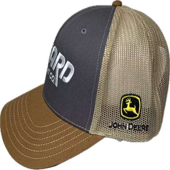 John Deere Beard Equipment Co Mesh SnapBack Trucker Gray Hat Cap Adjustable