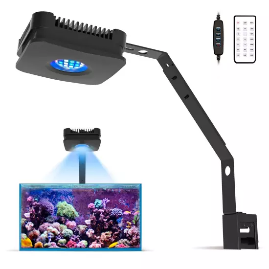 LED Aquarium Light, Full Spectrum Fish Tank Light, Clip on Saltwater Planted ...