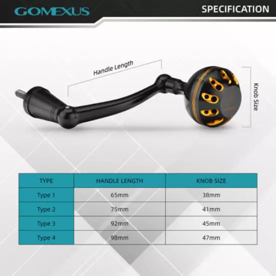 GOMEXUS Power Handle for Penn Spinfisher VI 2500-4500 Battle II III Slammer Reel