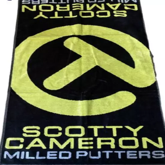 NWT SCOTTY CAMERON GALLERY Large Circle T Players Towel Yellow Black Golf 39 x17