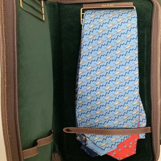 GUCCI LEATHER NECKTIE TRAVEL CASE—BRAND NEW IN BOX