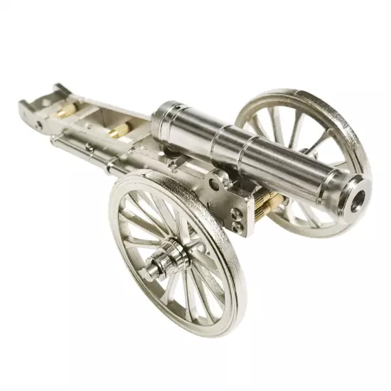 Handmade stainless steel mini cannon Military decoration model collect