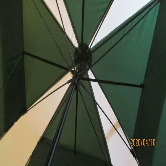  Cyclone 60" Green And White Golf Umbrella With Sleeve Double Canopy