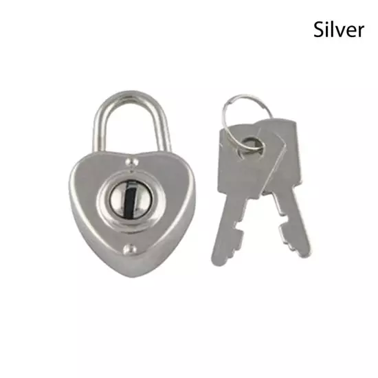 1Set Luggage Lock Security Key Lock Heart Shaped Journal Book Lock