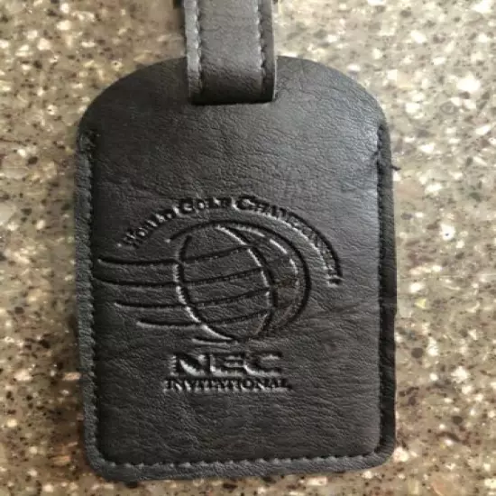 New NEC World Golf Championship Leather Luggage Tag