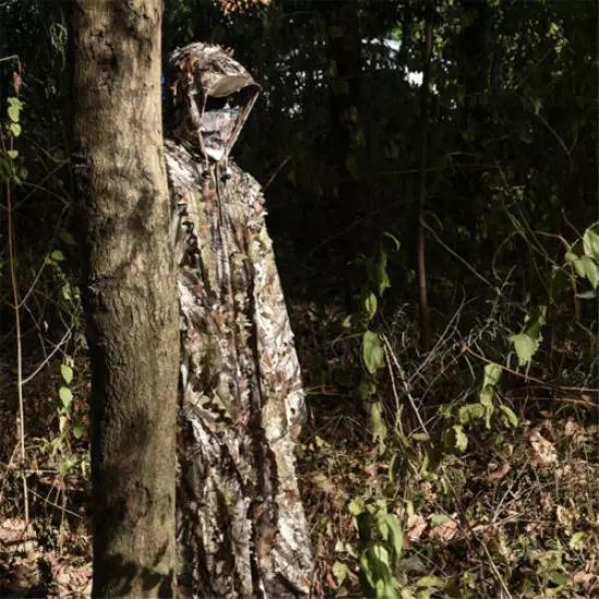 3D Hunting Bionic Camo Poncho Ghillie Suit Sniper Birdwatch Clothing Cape Cloak