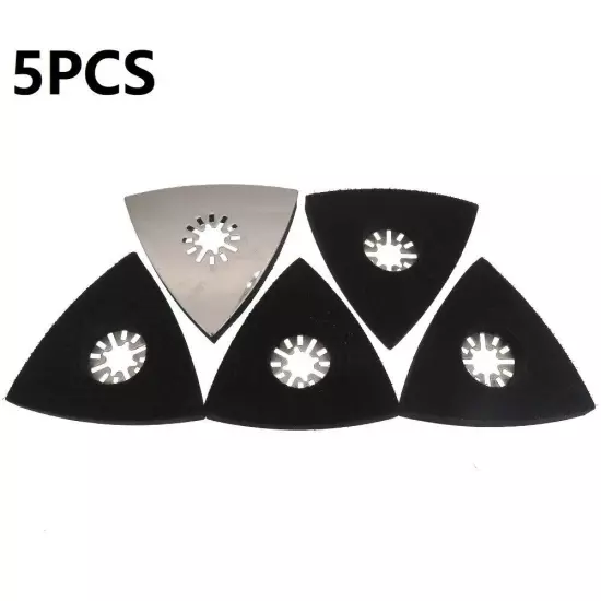 5x Triangular Sanding Pad For Oscillating Multi Tool Hook & Loop Sanding Disc AU