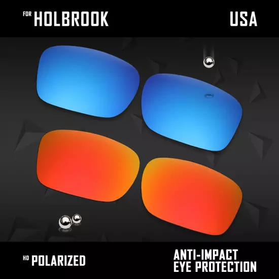 Anti Scratch Polarized Replacement Lenses for-Oakley Holbrook OO9102 Options