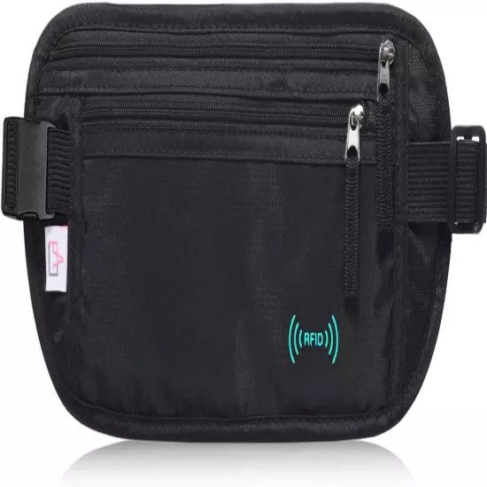 RFID Blocking Travel Wallet - Money Belt & Passport Holder, Travel Fanny Pack fo