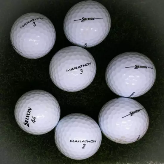 50 Srixon Marathon Used White Golf Balls 5A/4A Grade MINT Condition