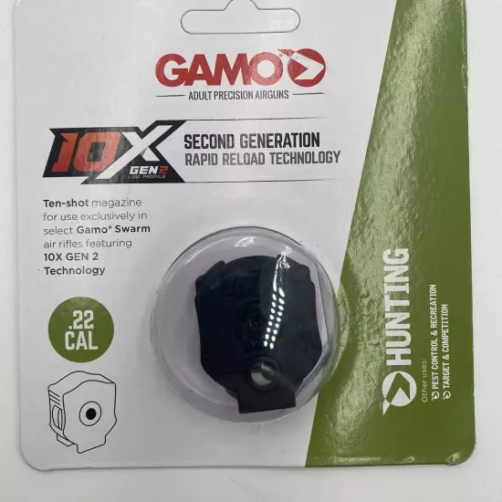 NEW Gamo 10X GEN2 Hunting Quick-Shot Magazine .22 cal Swarm