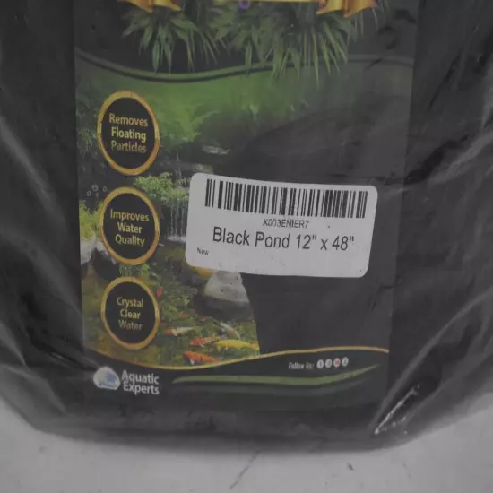 Aquatic Experts Pond Filter Pad Coarse Black 12"x 48" Improves Water Quality