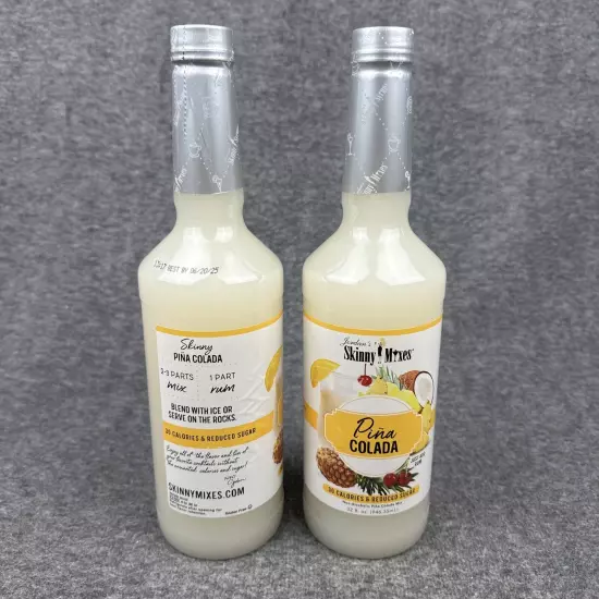 Jordan's Skinny Mixes Pina Colada Sugar Free Cocktail Mix 32 Ounces Pack of 2