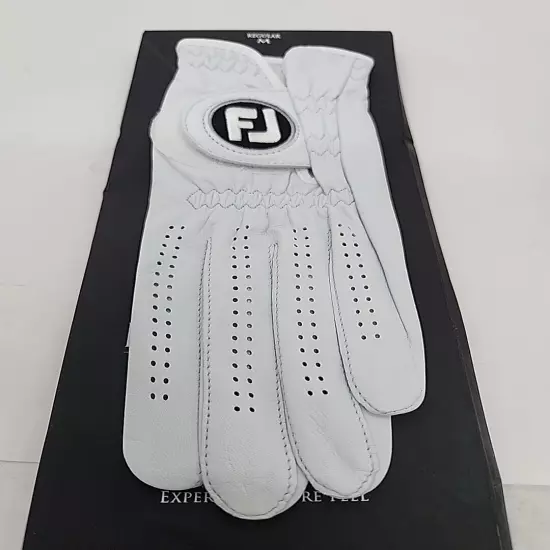 NEW FootJoy Men's Pure Touch Limited Golf Gloves White Medium Worn on Left Hand