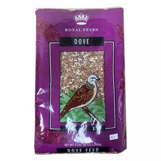 Royal Feeds Dove Mix - Mix of Grains & Seeds Loved by Doves and Pigeons (5 lbs)