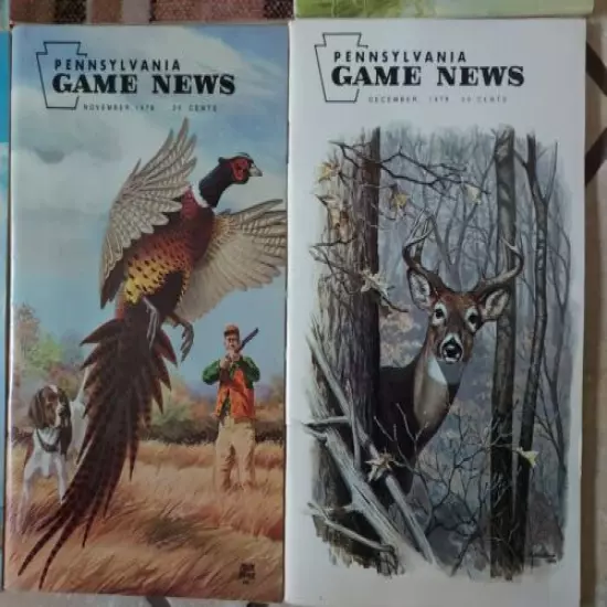 VG+++ Complete 1978 (Jan thru Dec) LOT OF 12 PENNSYLVANIA GAME COMMISSION NEWS 