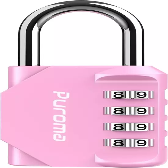 Puroma 1 Pack Combination Lock 4 Digit Locker Lock Outdoor Waterproof Padlock fo