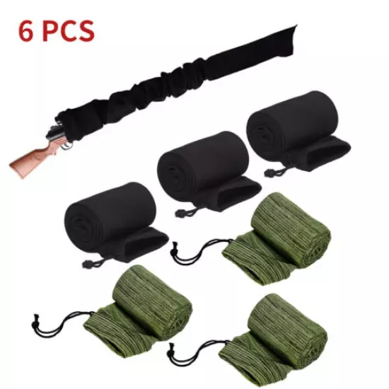 6 Pcs 54" Gun Sock Silicone Treated 140 Cm Gun Sleeves Rifle Shotgun Cover Pouch