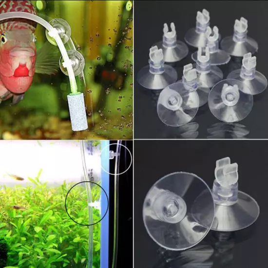 10* Aquarium fish tank suction cup sucker holders for air line tube hose pump Sn