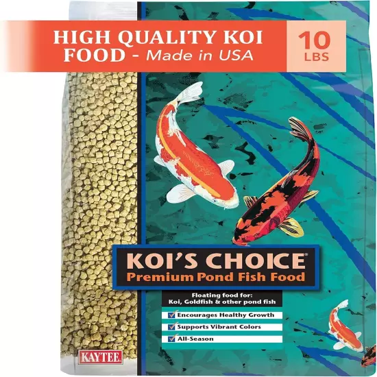 Koi'S Choice Koi Floating Fish Food, 10 Pound 35% protein, fish meal 