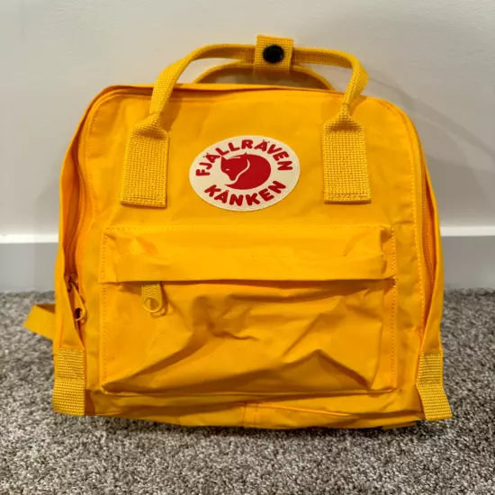 Fjallraven Kanken Mini Backpack Yellow Gold Vinyl 23561