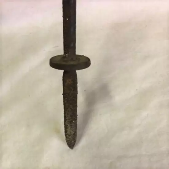 Antique Cast Iron Golf Pin Marker Crow Golf Wood Shaft Era