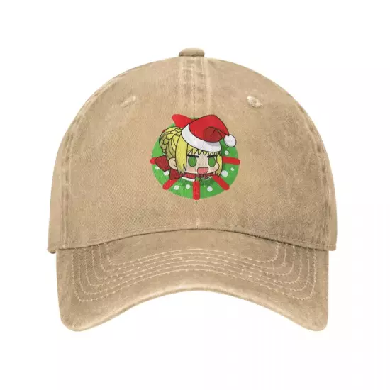 Retro Padoru Astolfo Christmas Unisex Baseball Cap for Outdoor Activities