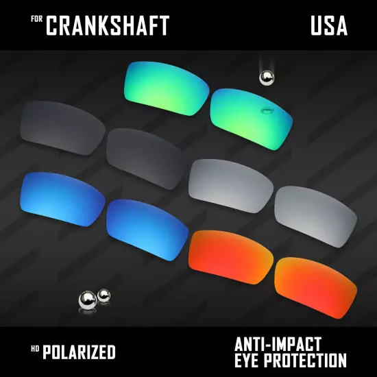 Anti Scratch Polarized Replacement Lenses for-Oakley Crankshaft OO9239 Options