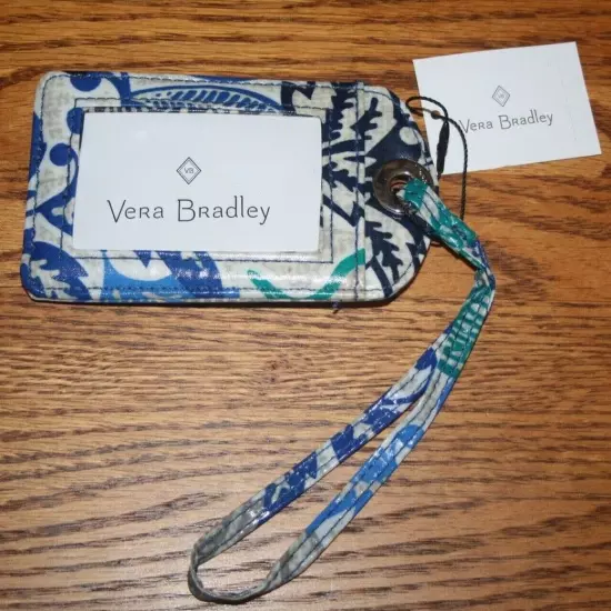 Vera Bradley LUGGAGE TAG laminated travel suitcase ID case gift card holder NEW