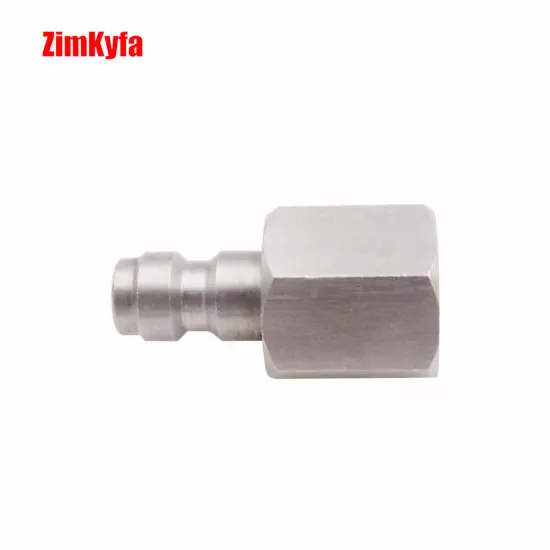 Stainless Steel 8mm Quick-Disconnect Plug Adapter Fitting with Sealing O-Ring