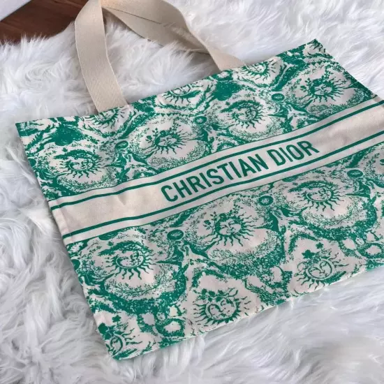 Christian Dior Wardujuy Tote Bag Novelty Green White VIP Customers Japan Limited