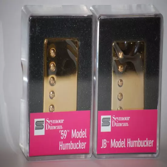 Seymour Duncan SH-4 JB Bridge & SH-1 59 Neck GOLD Humbucker Pickup Set - NEW