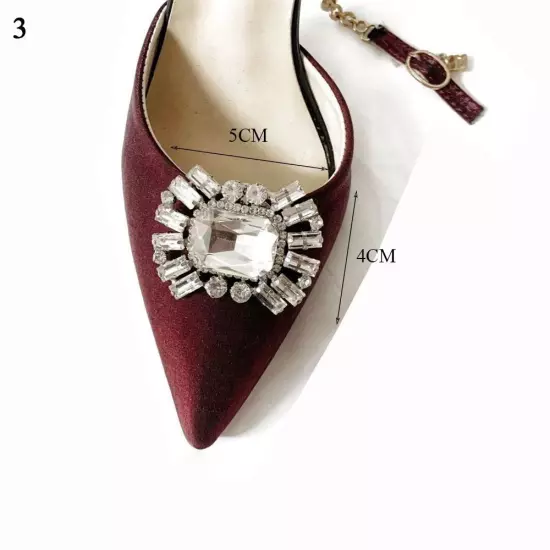 1PC Removable Charm Buckle Rhinestones Shoes Decorations Charms Jewelry Women