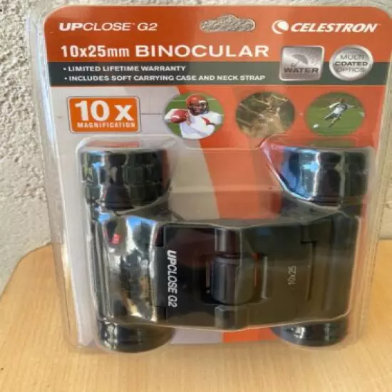 Celestron Upclose G2 10X 10x25 Binocular Black 71233 Brand New