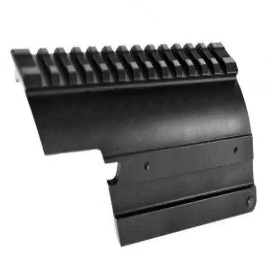  Trinity Black Saddle Mount for Mossberg 500 Mav 88 12ga Picatinny Weaver black.