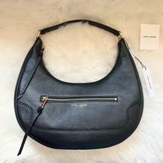 New! NWT MARC JACOBS Crescent Large Leather Hobo Bag $475