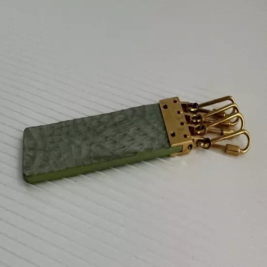 NEW Genuine Farm Raised Alligator Crocodile Leather Keyring Multi Ring Keychain